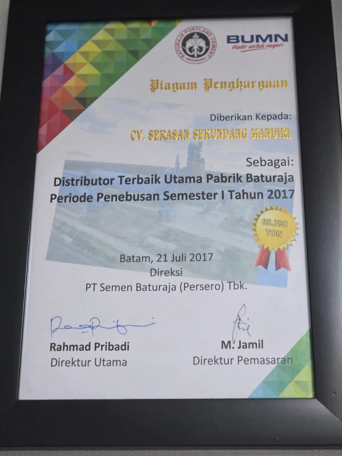 Distributor Terbaik Utama Pabrik Baturaja dari PT Semen Baturaja (Persero) Tbk.
